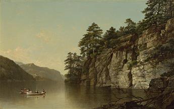 DAVID JOHNSON (1827 - 1908) Dollar Island, Lake George.